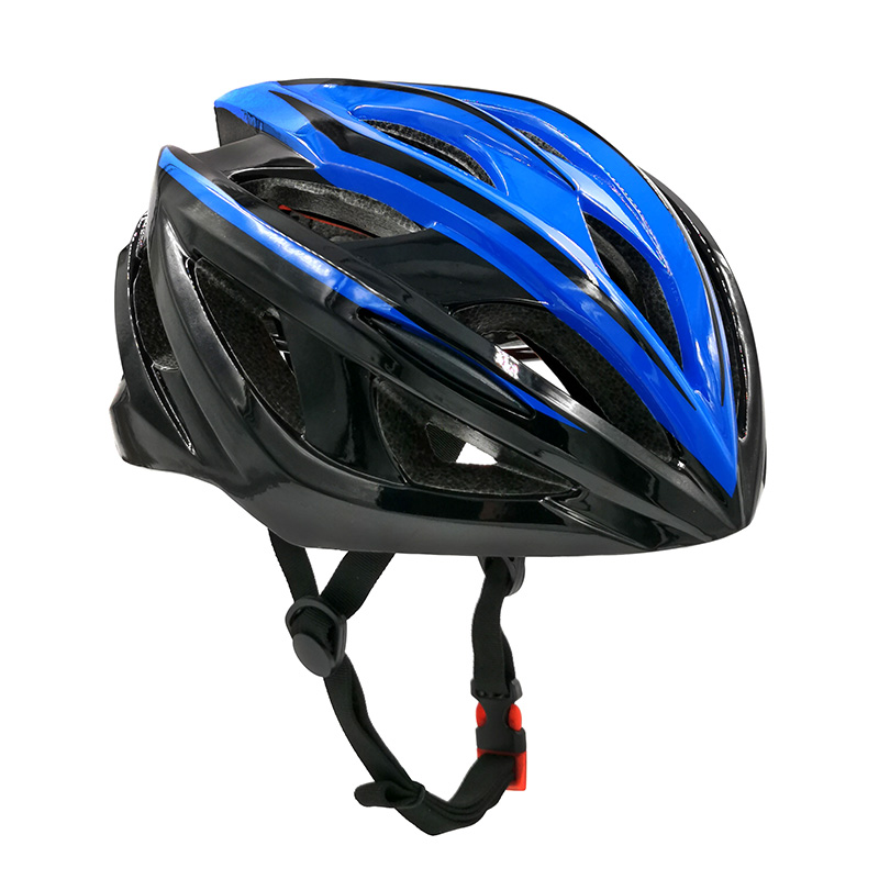 Justerbar cykelbeskyttende hjelm med hovedlås og lys